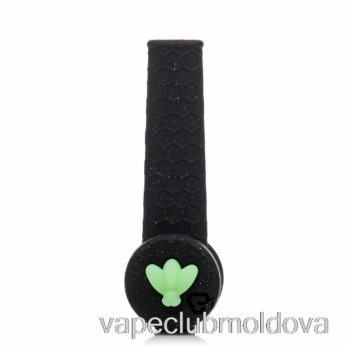 Vape Mod Stratus Trio țeavă De Silicon Shiny Panther (sclipici Negru / Uv Verde Albină)